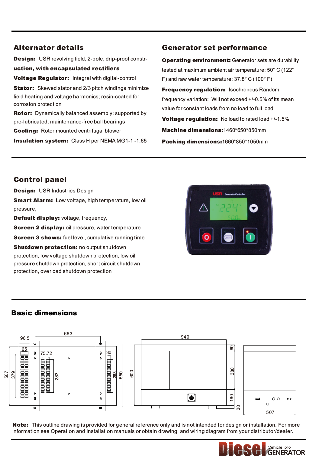 JEC100V 10kW Kubota Engine water cooled vehicle generator